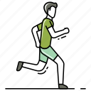 healthy, male, man, movement, person, running, sport