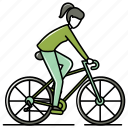 bicycle, cycling, healthy, ride a bike, sport, tour, woman