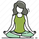 female, meditation, relaxing, selfcare, silence, woman, yoga