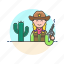 cowboy, history, cactus, west, woman, gun, hat, wild 