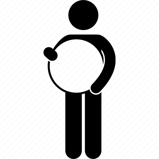 Banner, empty, man, people, person, round, showing icon - Download on Iconfinder