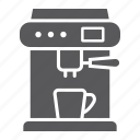 appliance, coffee, cup, drink, kitchen, machine, maker