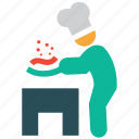 chef, cooker, cooking food, restaurant