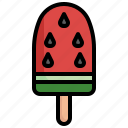 popsicle, watermelon, pop, stick, summer, dessert, ice cream