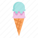 ice, cream, cone, summer, dessert, sweet, food