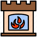 chimney, fireplace, flue, furnace, interior