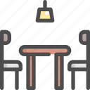 chair, furniture, house, interior, lamp, seat, table