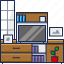 interior, furniture, drawer, tv