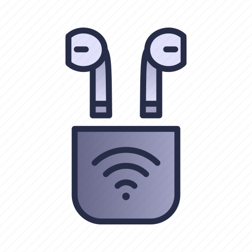 Airpods, earphones, headphones, music, wifi, wireless icon - Download on Iconfinder