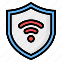 wifi, signal, internet, vpn, shield, protection, security