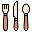 fork, spoon, steak, knife, kitchen, utensils