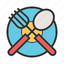 cutlery, dinner, food, fork, kitchen, plate, table