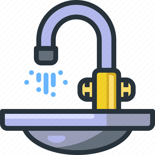 Bathroom, clean, kitchen, sink, tap, wash, washing icon - Download on Iconfinder