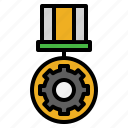 medal, badge, prize, gear, skill