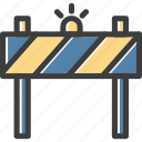 barrier, construction, repair, road