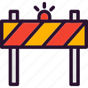 barrier, construction, repair, road