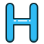 blue, h, letter, alphabet, letters 