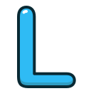 blue, l, letter, alphabet, letters