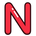 letter, n, red, alphabet, letters