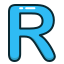 blue, letter, r, alphabet, letters 