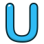 blue, letter, u, alphabet, letters 