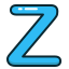 blue, letter, z, alphabet, letters 