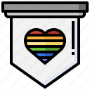 banner, love, solidarity, rainbow, shapes