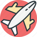 aeroplane, airliner, airplane, flight, plane icon