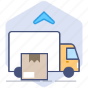 car, courier, delivery, logistics, packet, parcel, unload