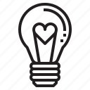 idea, invention, romantic, lightbulb, mind, think, heart