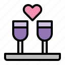 love, wine, heart, valentine, romance, wedding