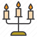 candelabra, candles, candlestickm, burning