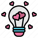 love, bulb, heart, lamp, idea, wedding, romance