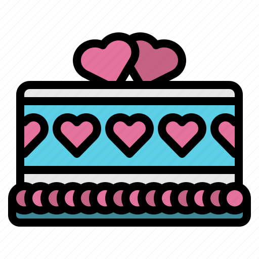 Love, cake, wedding, heart, dessert, valentine, sweet icon - Download on Iconfinder