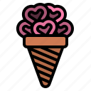 love, icecream, heart, dessert, sweet, cone