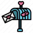 love, mailbox, letter, heart, valentine, postbox