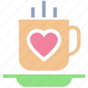 coffee, coffee cup, cup, drinks, heart, hot, tea