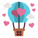 love, hotairballoon, heart, balloon, valentine, romantic