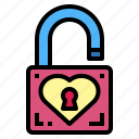 heart, love, padlock, security