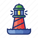 lighthouse, tower, light, sea