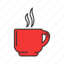 cup, hot coffee, mug, tea cup