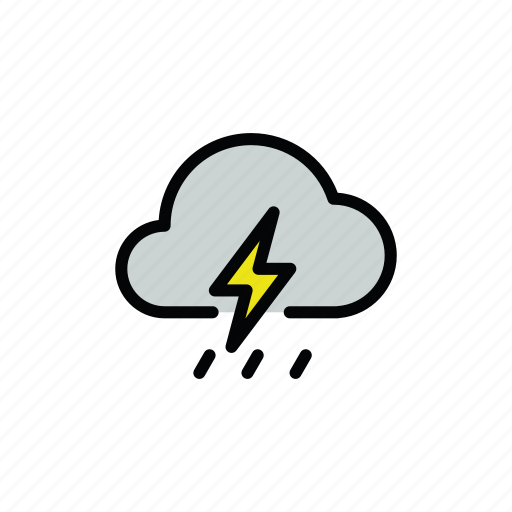 Meteo, rain, rainy, thunder, thunderstorm icon - Download on Iconfinder