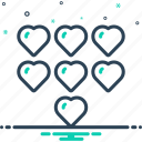 seven, infographic, heart, valentine, cardiology