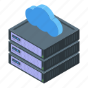 server, cloud, mobile, payment, isometric