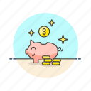 bank, money, piggy, saving, cash, currency, dollar, finance