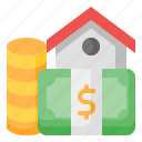 asset, fixed asset, money, dollar, coin, house, property