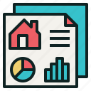 bar, chart, estate, house, pie, planning