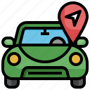 navigation, car, transportation, arrows, road