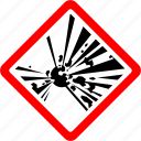 danger, explosive, hazard, safety, warning