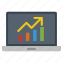 graph, data, laptop, report